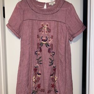 Mauve t-shirt dress